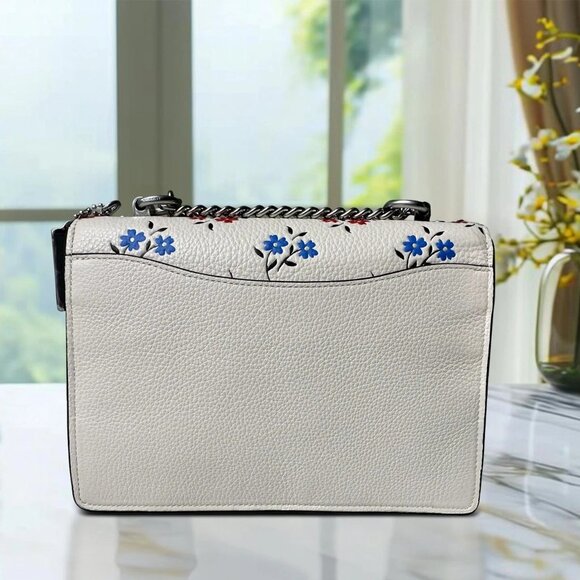 COACH CT831 Mini Klare Crossbody Bag With Floral Print Leather Chalk Multi - Picture 3 of 9